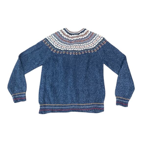 Vintage Tiara International Sweater Women Blue Ramie Cotton Medium - Picture 3 of 3